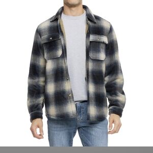 Men's Plaid Jacket - Blue and Cream Eddie Bauer SzXL NWT